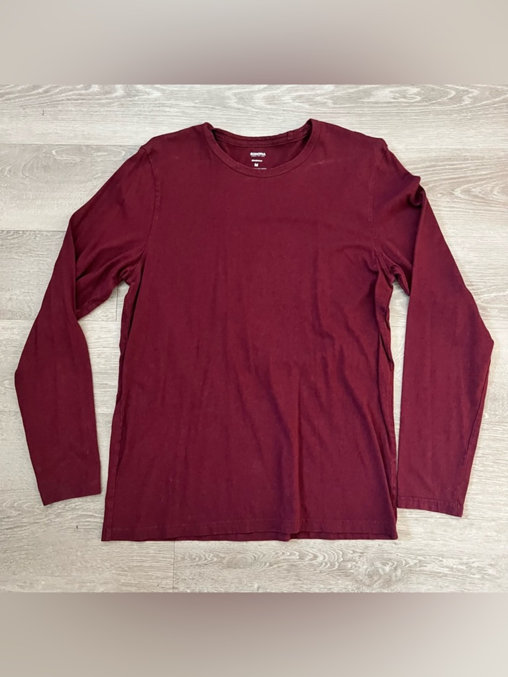 Sonoma Men's Long Sleeve Shirt - Burgundy